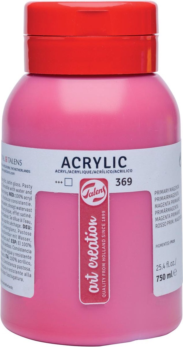 Talens art création peinture acrylique pot 750 ml magenta primaire 369