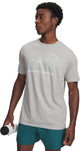 Under Armour UA GL Foundation Update SS-Gry Chemise de sport pour hommes - Gris - Bleu émail - Vert illusion