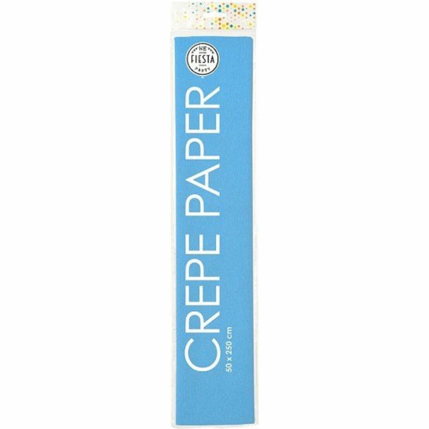Papier crépon Globos 50x250cm bleu bébé lot de 12