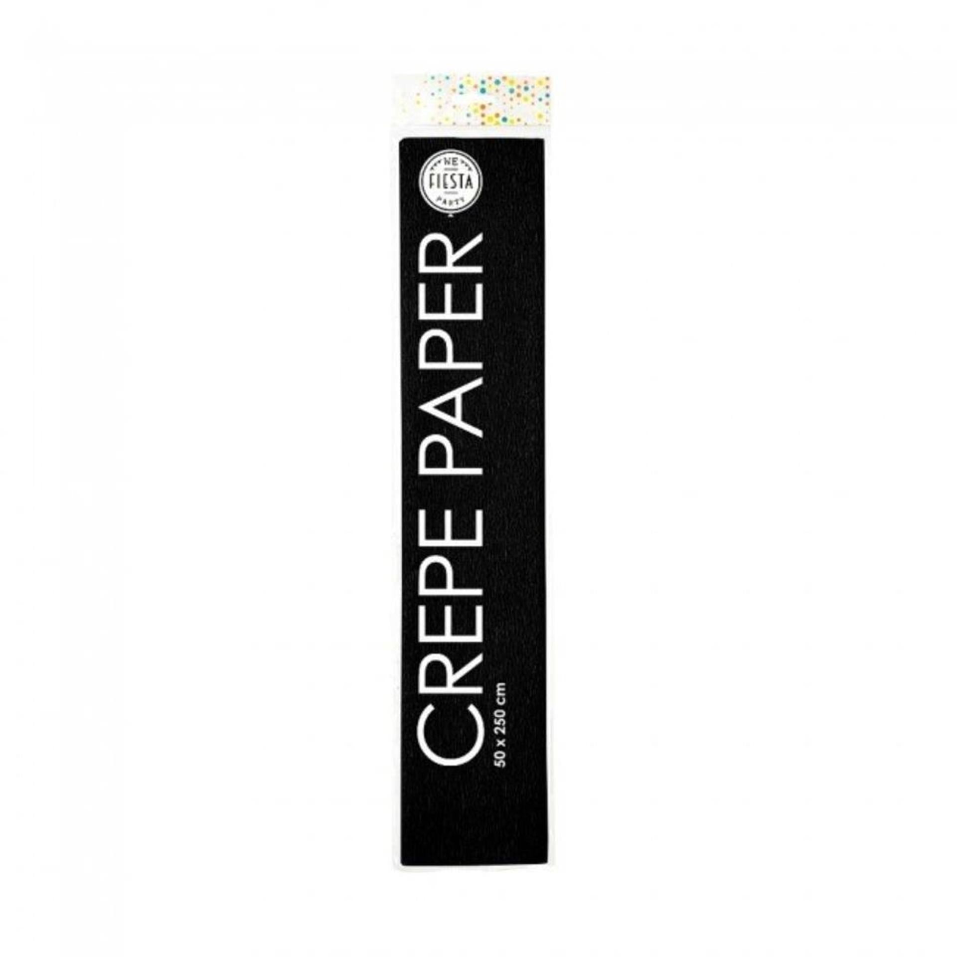 Papier crépon Globos 50x250 noir pack de 12 rouleaux