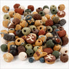 Perles en céramique Creativ company, taille 7-18 mm, diamètre du trou 2-4 mm, différentes couleurs, 300 gr 1 boîte
