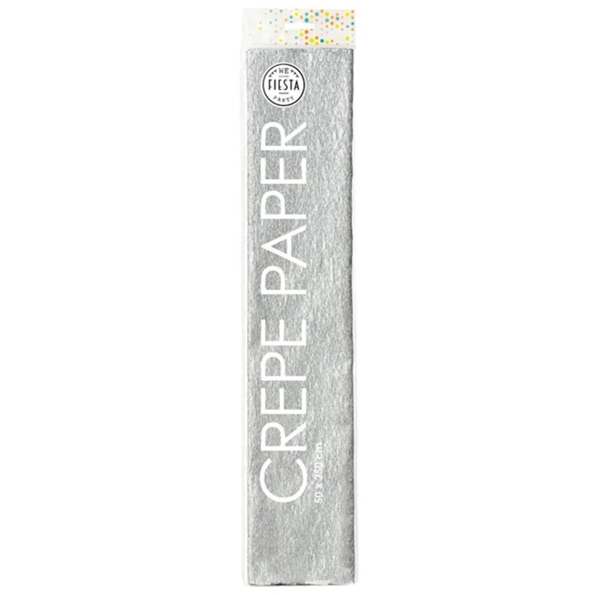 Globos Crepe Paper Silver, 50x250 cm