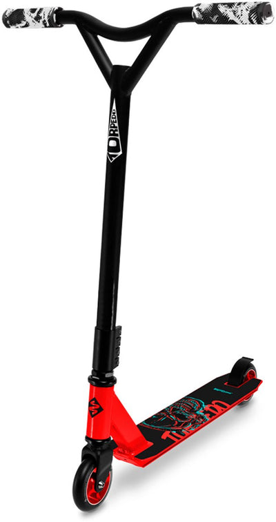Streetsurfing street surfing torpedo stunt scooter débutant – trottinette freestyle trick – roues 100 mm – skatepark pro scooter – rouge