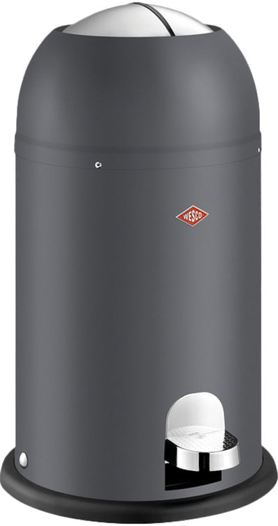 Wesco kickmaster junior poubelle | poubelle à pédale | 12 litres | métal - graphite mat | poubelle - conçue en Allemagne