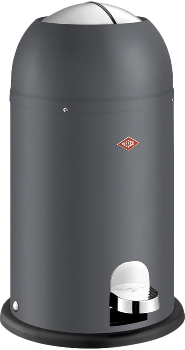 Wesco kickmaster junior poubelle | poubelle à pédale | 12 litres | métal - graphite mat | poubelle - conçue en Allemagne