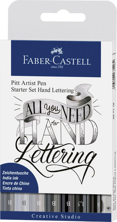 Faber Castell Faber Castell FC-267118 Marker de signe Faber-Castell Pitt Artist Pen Handletterring 8 pièces Pouche