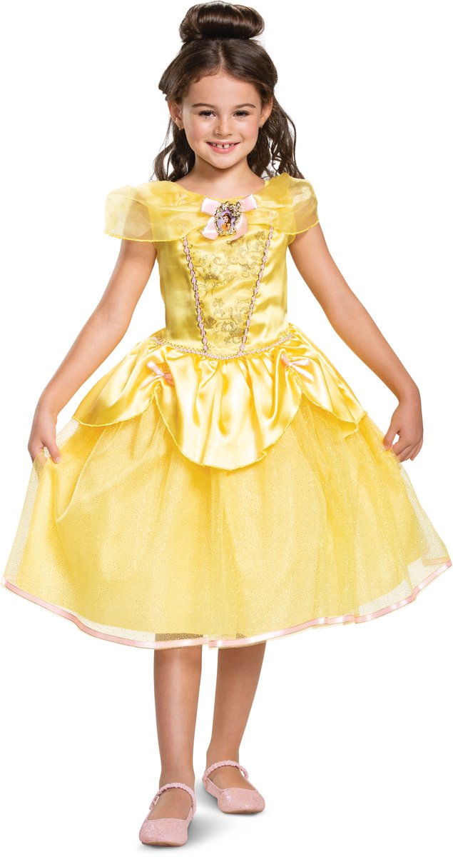 Déguisement princesse disney - la belle la bête, belle deluxe, taille xs (3-4 ans), fille