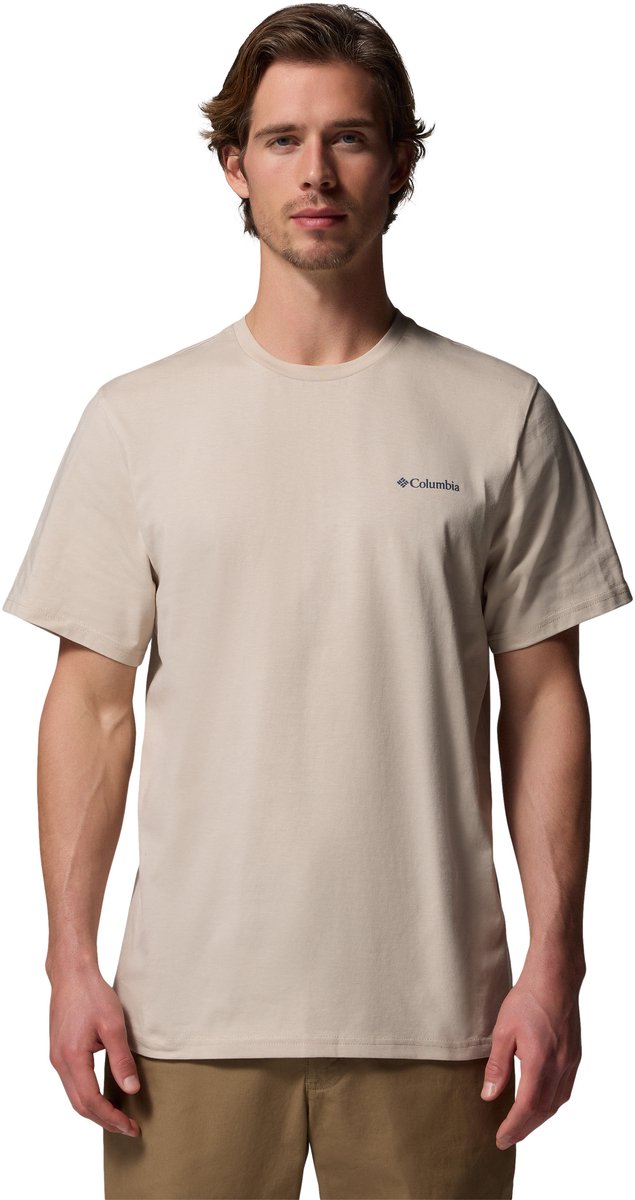 Chemise d'extérieur pour hommes Columbia csc™ outdoor back Graphic Tee - pierre foncée, paysage solaire