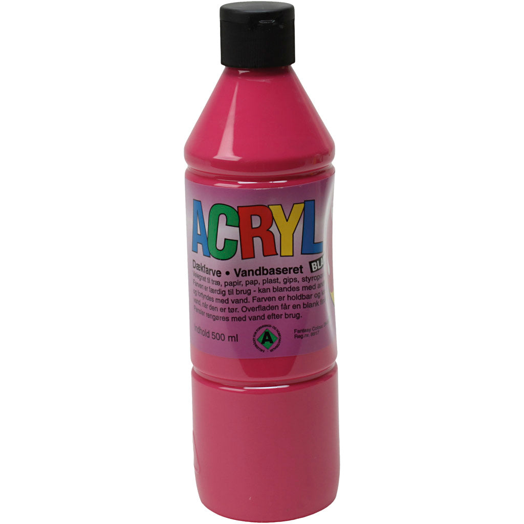Peinture acrylique, rouge primaire, 500 ml 1 flacon