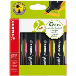 Stabilo Green Boss Marqueurs, 4e.