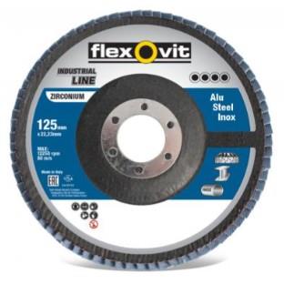 Disque à lamelles plates Flexovit 115x22 r842 p80 conique | 10 pièces