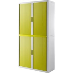 Armoire à portes roulantes paperflow easyoffice vert blanc