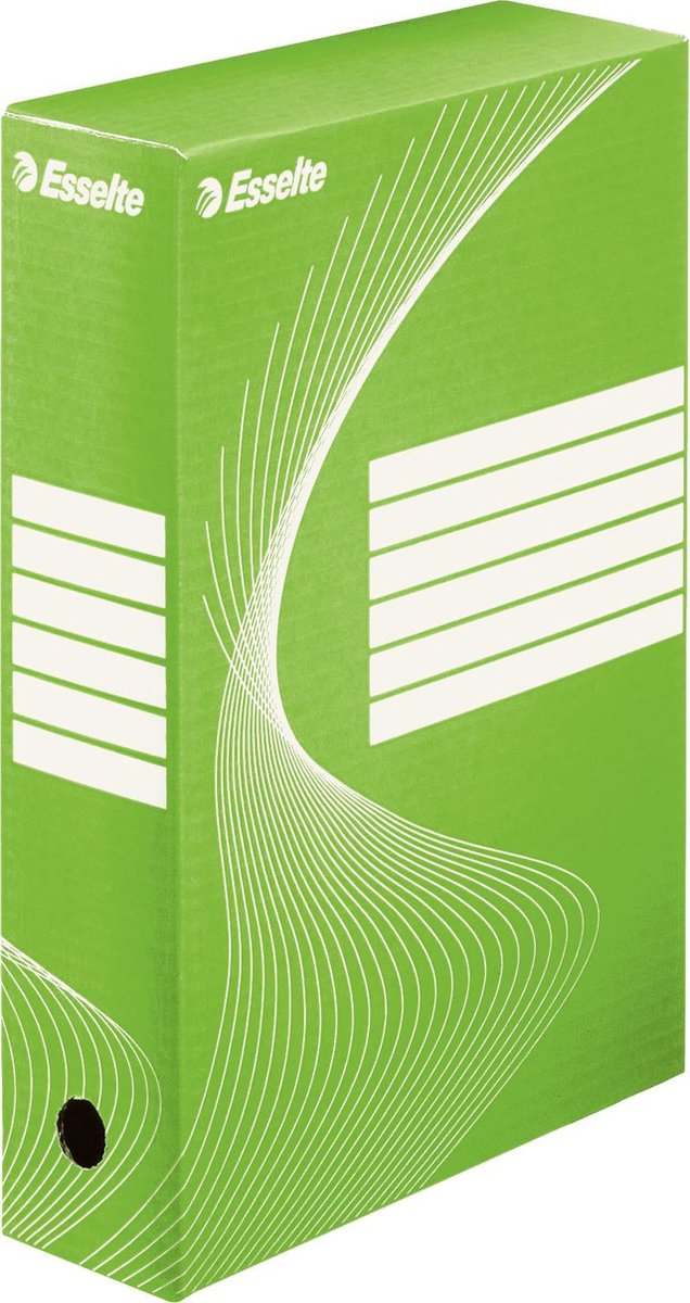 Boîte d'archives Esselte boxycolor - 80 x 352 x 250 mm - vert | 25 pièces