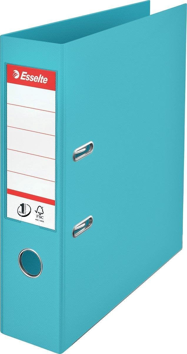 Classeur a4 en plastique color'breeze n°1 Esselte pour 500 feuilles - largeur de dos de 75 mm - bleu