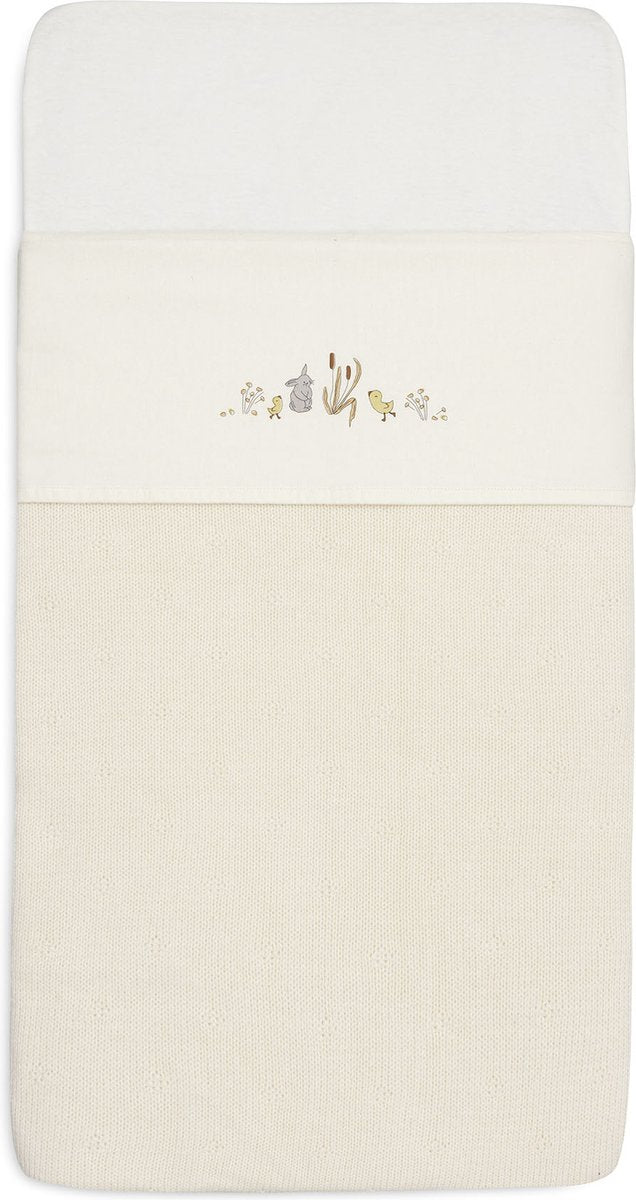 Jollein - drap lit bébé - 120x150cm - lit, lit bébé - coton - bord de rivière