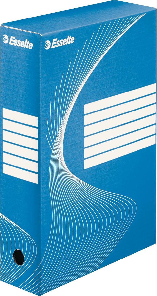 Boîte d'archives Esselte boxycolor - 80 x 352 x 250 mm - bleu | 25 pièces
