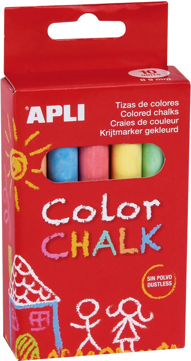 Assortiment de craies pour enfants Apli 10 pièces