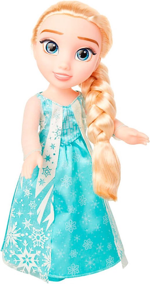 Poupée Jakks Disney Elsa Frozen 38 cm avec robe et accessoires.
