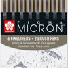 Sakura Pigma Micron Fineliner Set 8 Pen. (clair) gris refroidissant