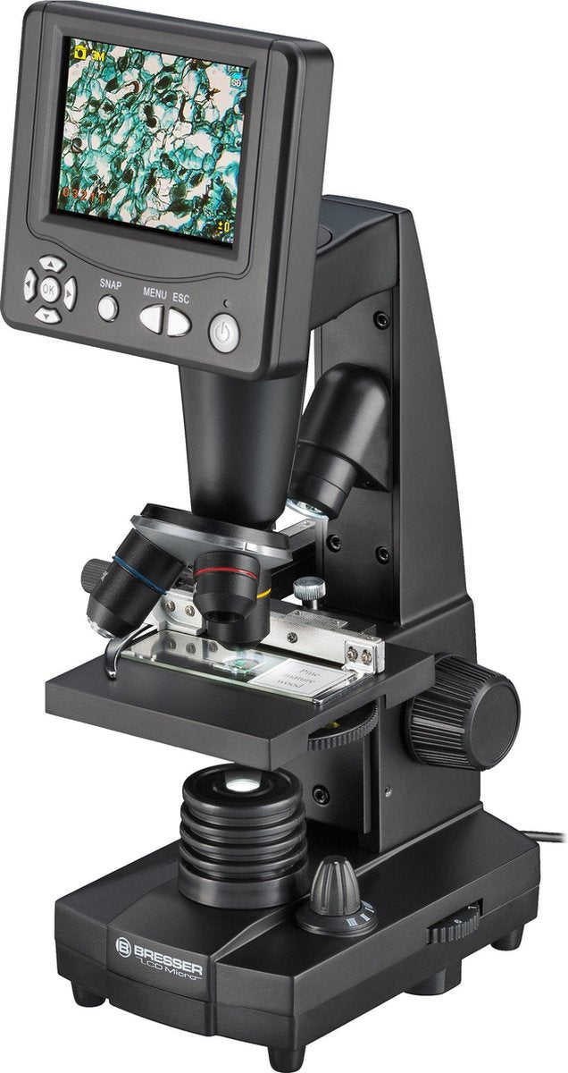 Microscope LCD Bresser - 3,5 pouces - Grossissement 50x 500x - Grossissement numérique 2000x - 5mp