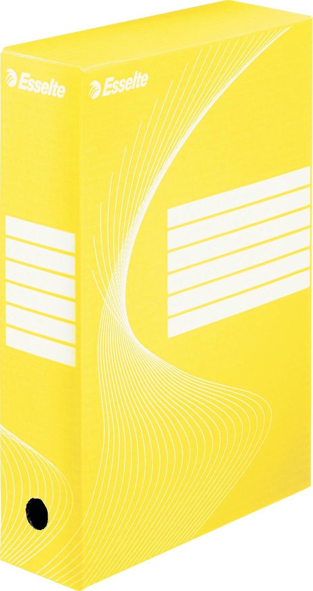 Boîte d'archives Esselte boxycolor - 80 x 352 x 250 mm - jaune | 25 pièces