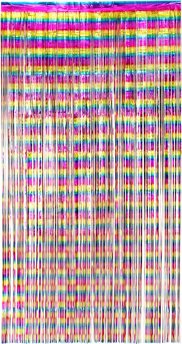 Boland - rideau en film métallisé multicolore - arc-en-ciel - arc-en-ciel