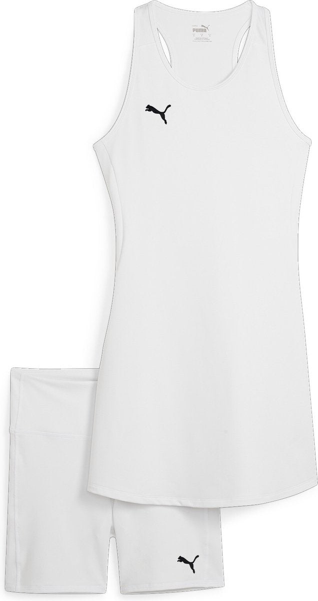 Robe de sport femme Puma teamgoal dress - blanc- noir