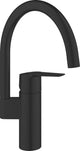 Mitigeur de cuisine Grohe quickfix start - bec haut en forme de C - noir mat