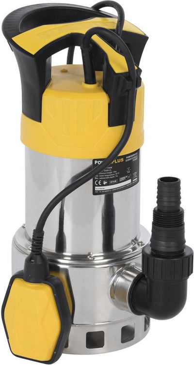 Pompe à eau électrique Powerplus POWXG9537 - Pompe submersible 1100 W, température maximale de 35°C et débit de 15000 l heure, outils de jardin