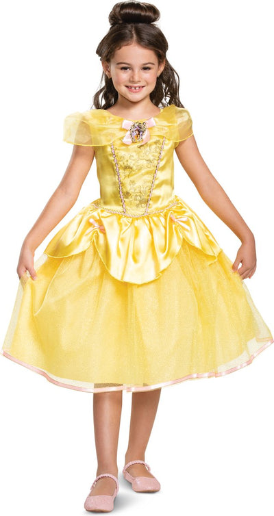 Déguisement princesse disney - la belle la bête, belle deluxe, taille m (7-8 ans), fille