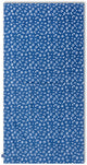 Léopard | Serviette en coton bleu 135 x 65 cm