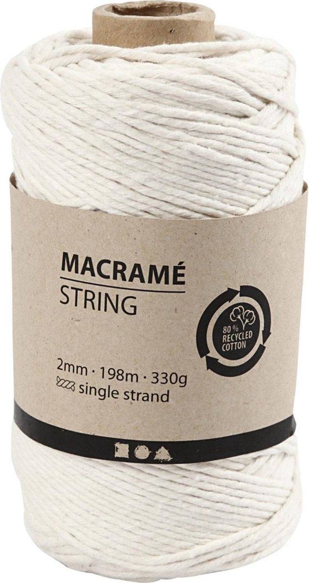 Crétiv Company Macrame Cord Off-White, 198m