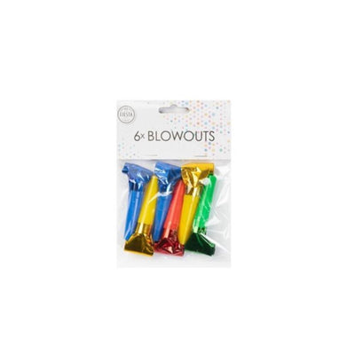 Languettes à roulettes Globos sachet métallique de 6 pièces