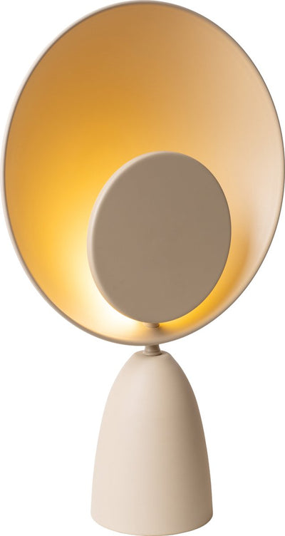 Lucide castamar - lampe de table - ø 25,5 cm - LED - 1x8w 2100k - taupe