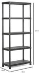 Keter étagère en plastique plus - étagère de rangement - 80x40x187cm - noir