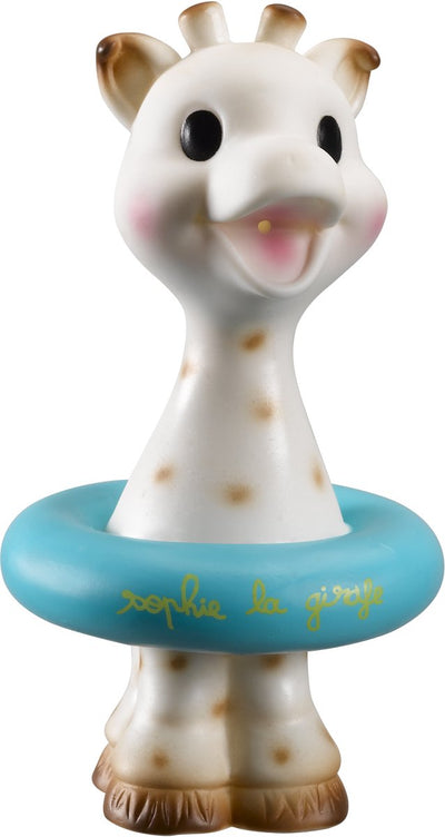 Jouet de bain Sophie la girafe – bleu – jouet de bain pour bébé – sans danger, sans BPA – dès 6 mois – avec luxueux coffret cadeau blanc