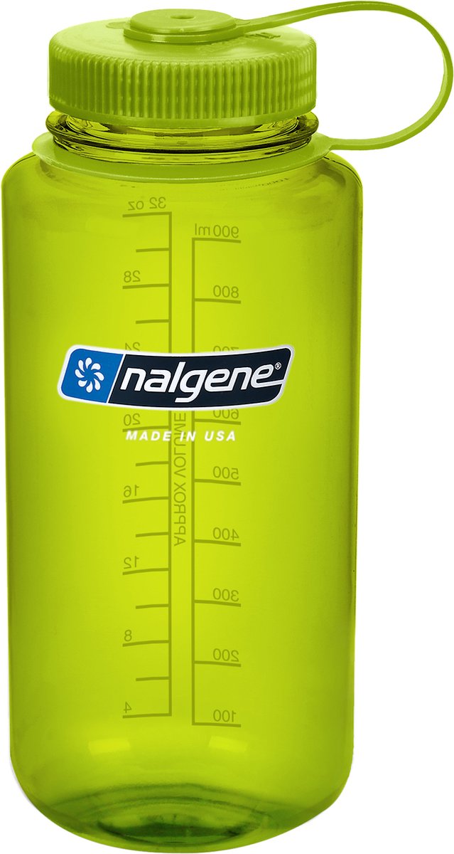 Nalgene - bouteille à large goulot - gourde - bouteille d'eau - étanche - 1000 ml - sans bpa - sustain - vert printemps