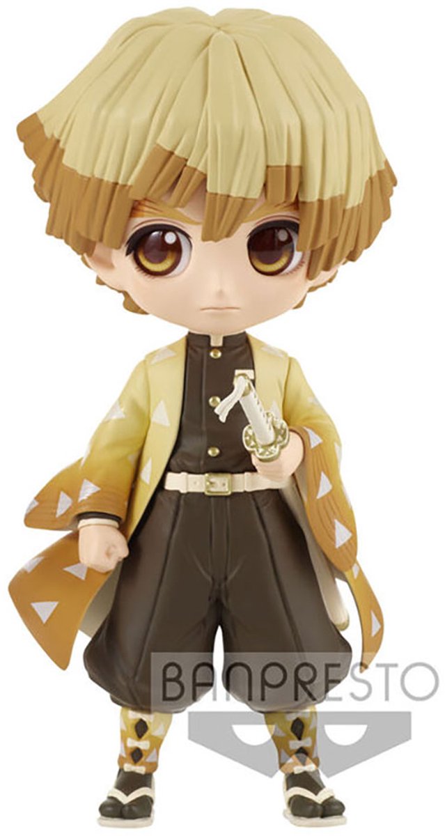 Banpresto démon tueur zenitsu agatsuma démon q posket figurine 14 cm jaune