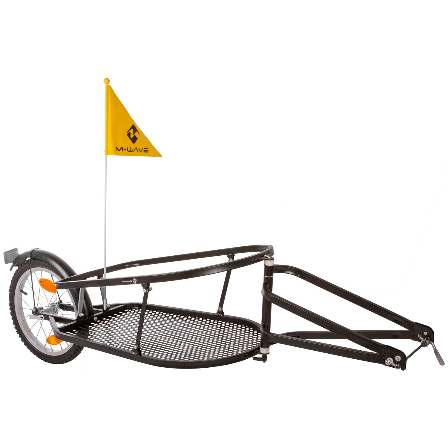 Remorque de vélo pliable à onde m en noir unisexe noir