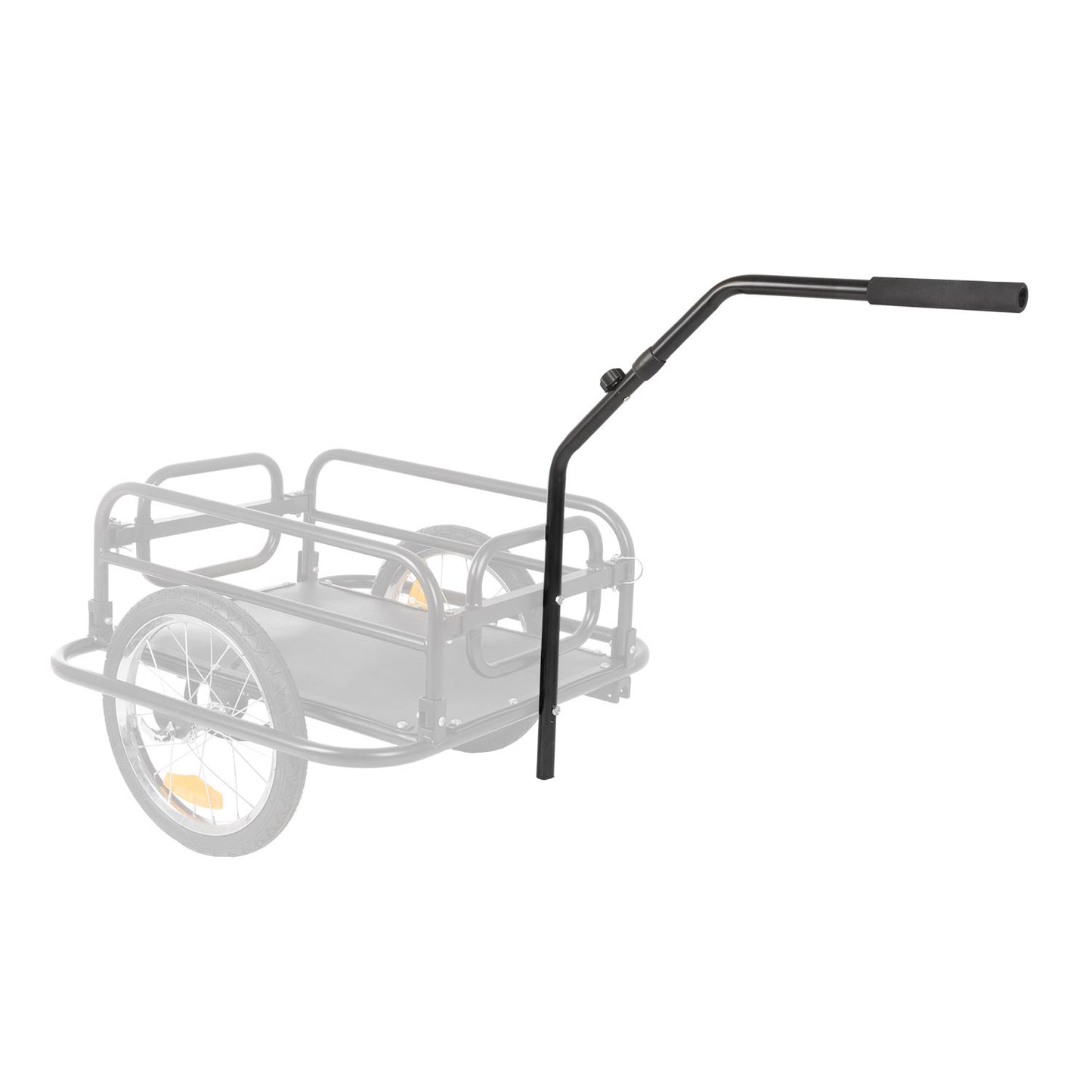 M-wave Trek Rod Bicycle Trailer en acier noir 120 cm 3 pièces
