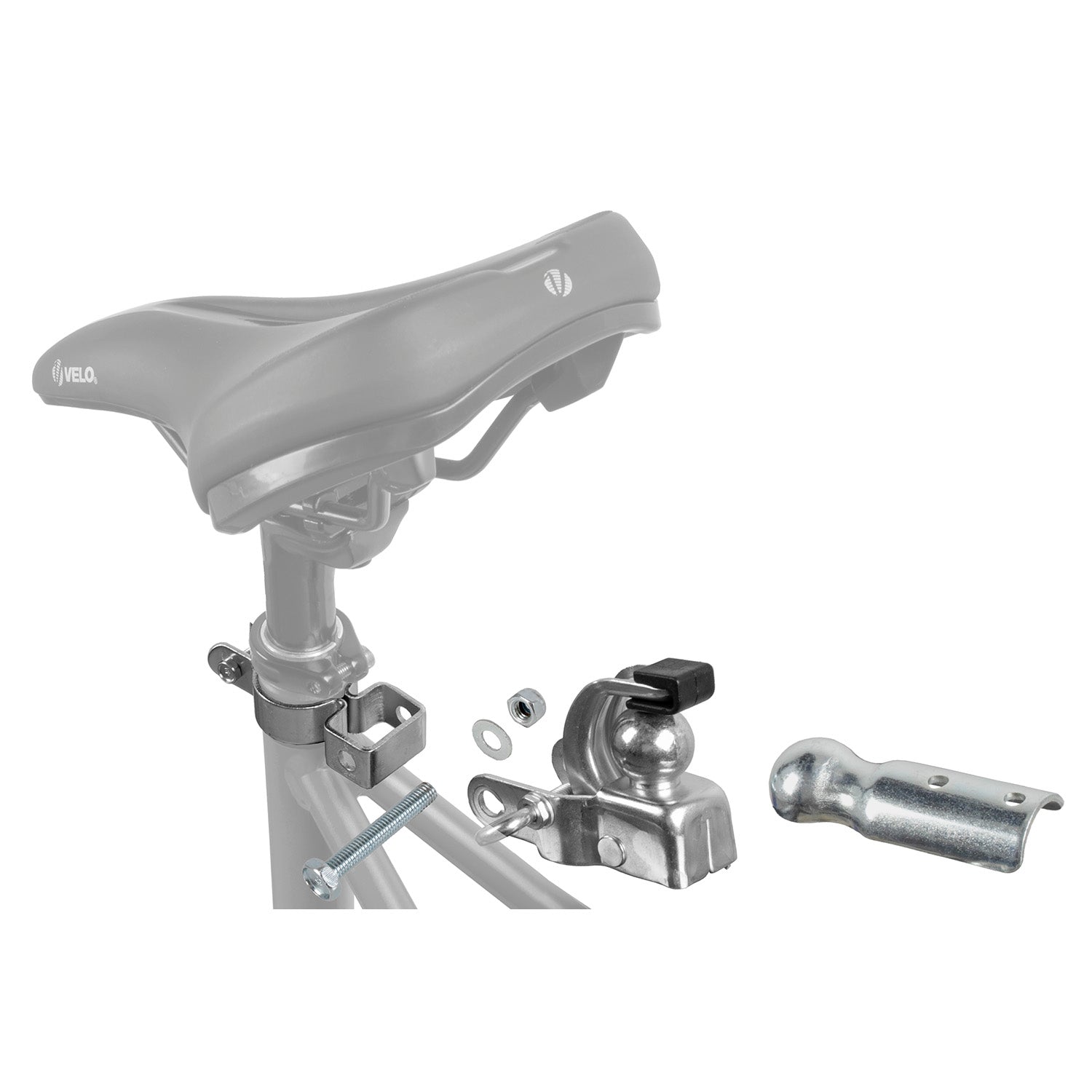 Couplat de remorque Ventura ACIER 4 pièces avec adaptateur de stylo à siège