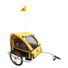 M-Wave remorque pour vélo d'enfant - pliable, 20 roues, réflecteurs, protection contre la pluie, bleu
