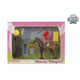 Kids Globe Globe Play set avec des chevaux et des accessoires, 13 cm