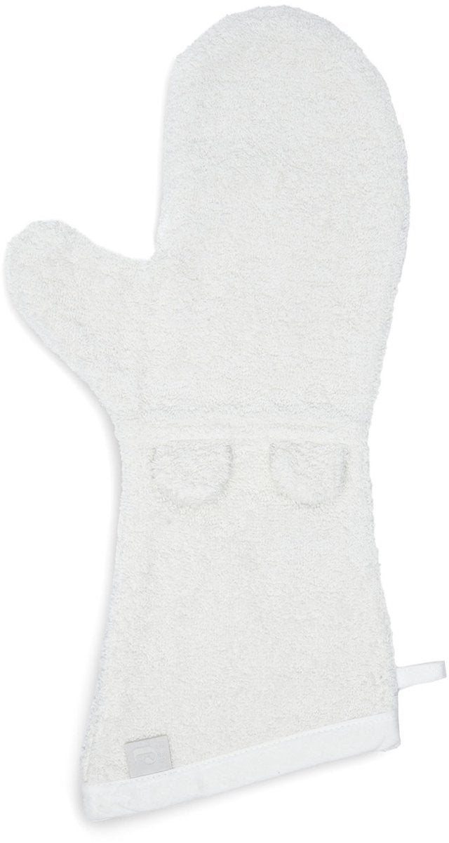 Jollein - gant de toilette bébé oreilles éponge (ivoire) - coton - gant de toilette bébé, débarbouillettes -16x70cm