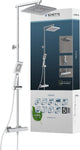 Système de douche Schütte trento - douche à effet pluie - avec robinet de douche thermostatique - entraxe 150 mm - chromé