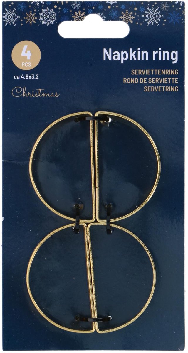 Alpina rond de serviette or 4pcs