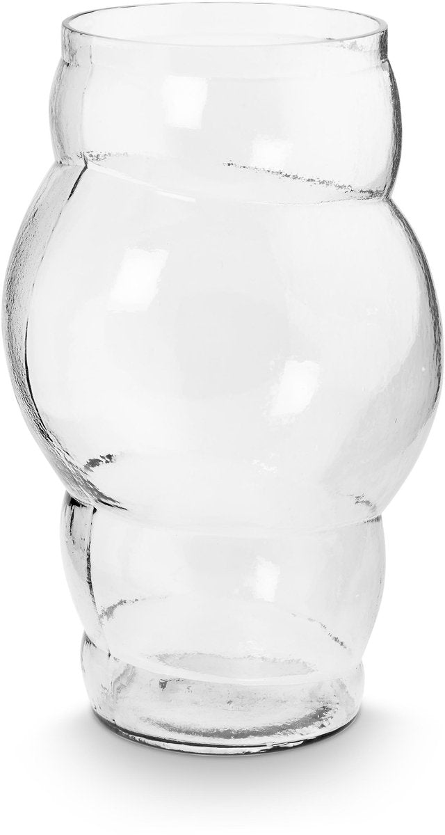 Vtwonen - vase à fleurs - accessoires pour la maison - transparent - vase en verre - 24x35cm