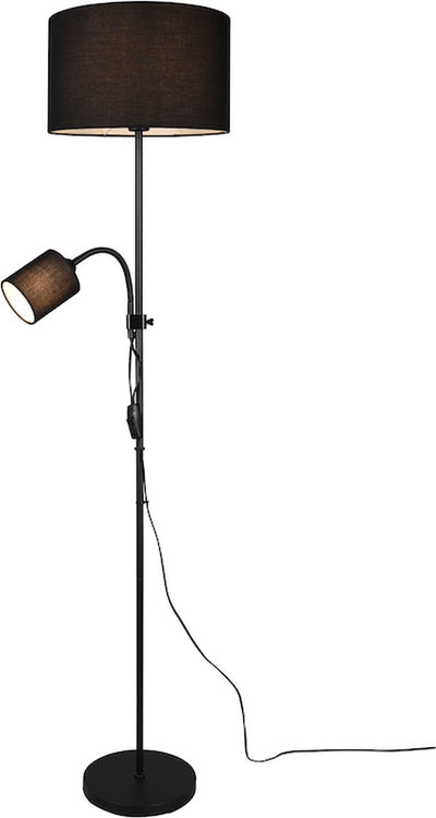 Lampadaire Rl live your light reality owen - noir - excl. e14 e27 - lampe de lecture flexible - commutable séparément