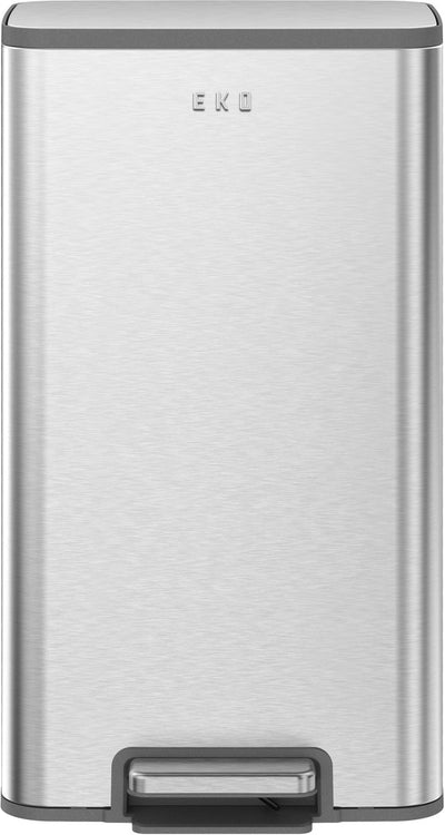 Eko - poubelle à pédale marina 30 litres - plastique inox - acier inoxydable mat - poubelle