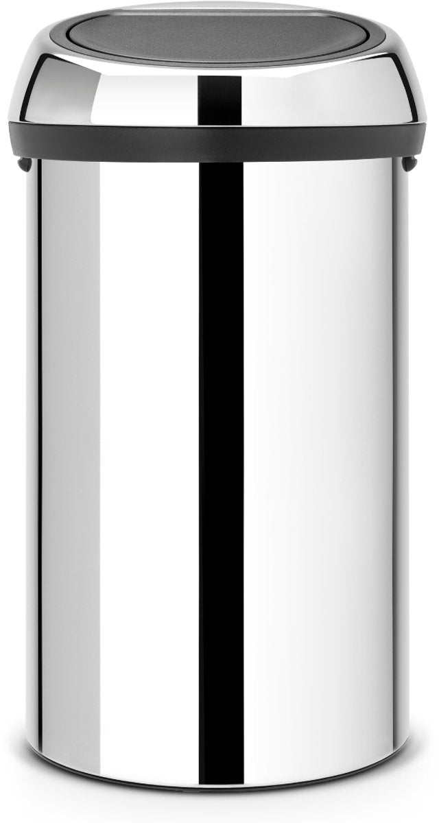 Poubelle Brabantia Touch Bin - 60 litres - acier brillant